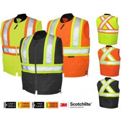 TOUGH DUCK QUILTED SAFETY FREEZER VEST  SV05