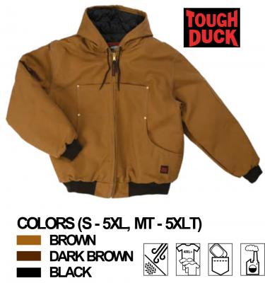 TOUGH DUCK -HOODED WINTER BOMBER JACKET WJ30